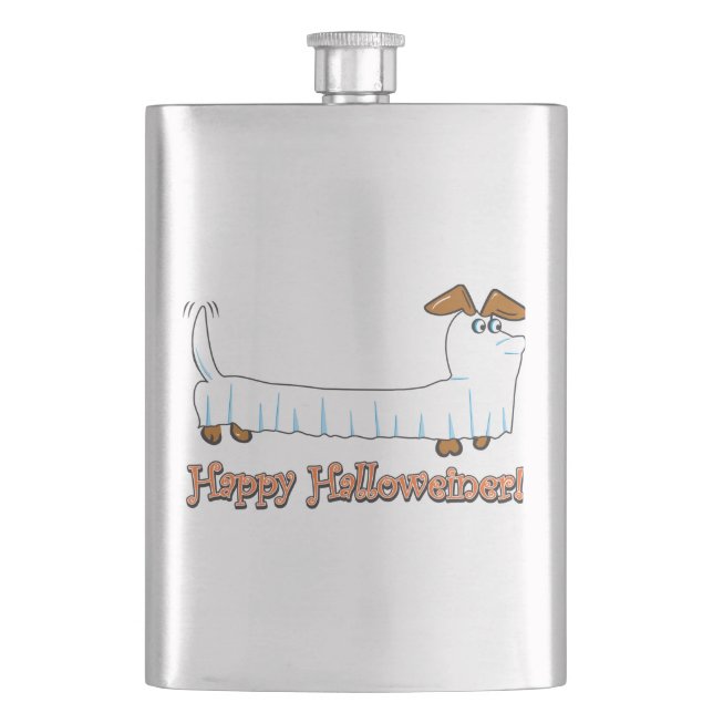 Happy-Halloweiner Flachmann (Vorderseite)