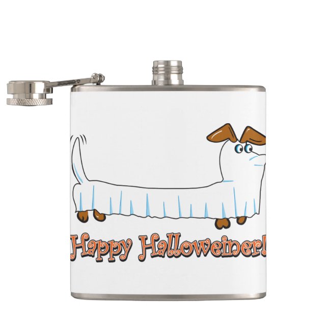 Happy-Halloweiner Flachmann (Geöffnet)