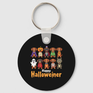 Happy Halloweiner Funny Halloween Hundeliebhaber H Schlüsselanhänger