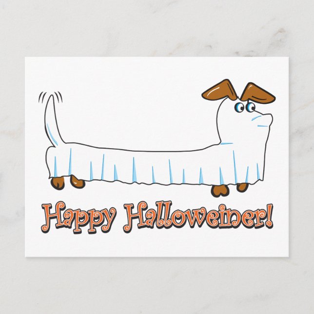 Happy Halloweiner Postkarte (Vorderseite)