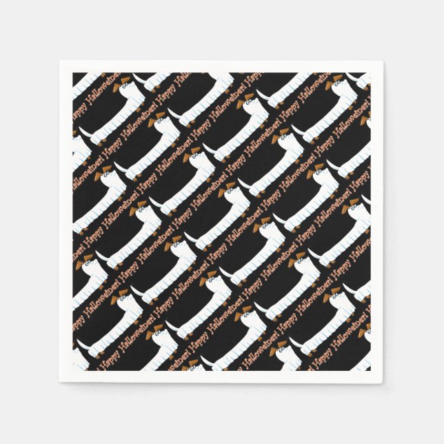 Happy-Halloweiner Serviette (Vorderseite)