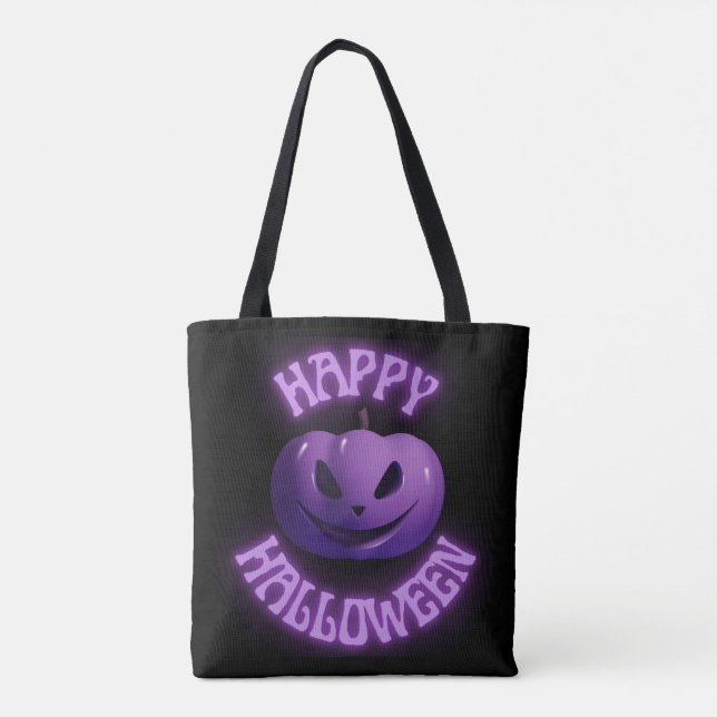 Happy Hallowen Black Lila Pumpkin (Rückseite)