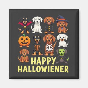 Happy Hallowiener Spooky Halloween Hund Weiner Magnet