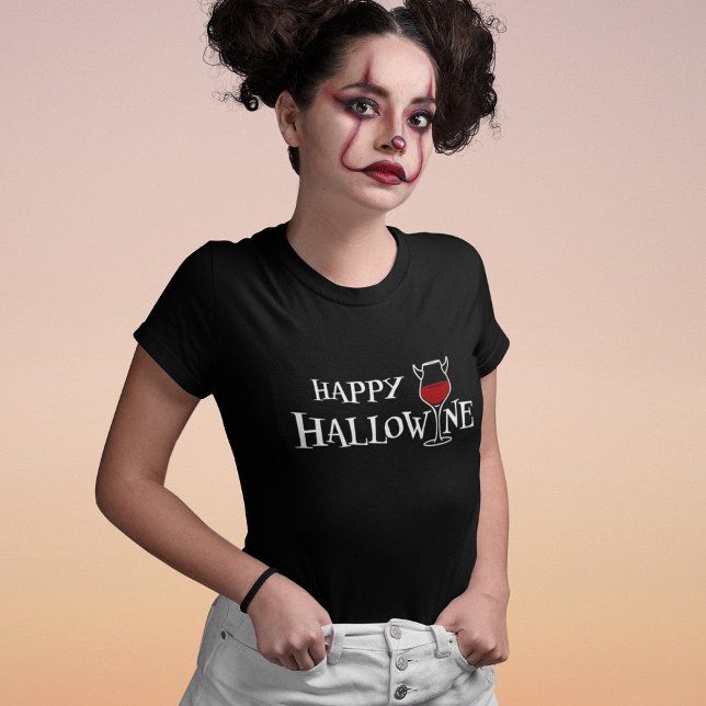 Happy Hallowine - Halloween Puff T-Shirt (Von Creator hochgeladen)