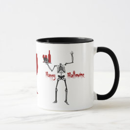 Happy Hallowine Headless Skelett Tasse