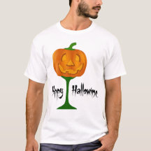 Happy Hallowine Pumpkin Wine Glass Halloween
