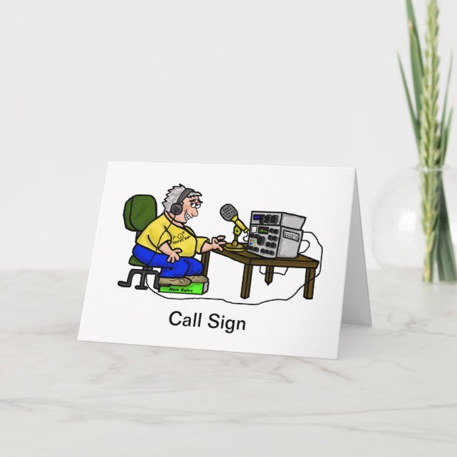 Happy Ham Operator Grußkarte Passen Sie es an! Karte (Vorderseite)