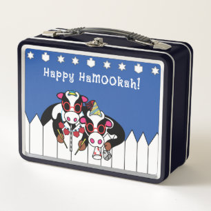 Happy HaMookah Cows Metall Brotdose