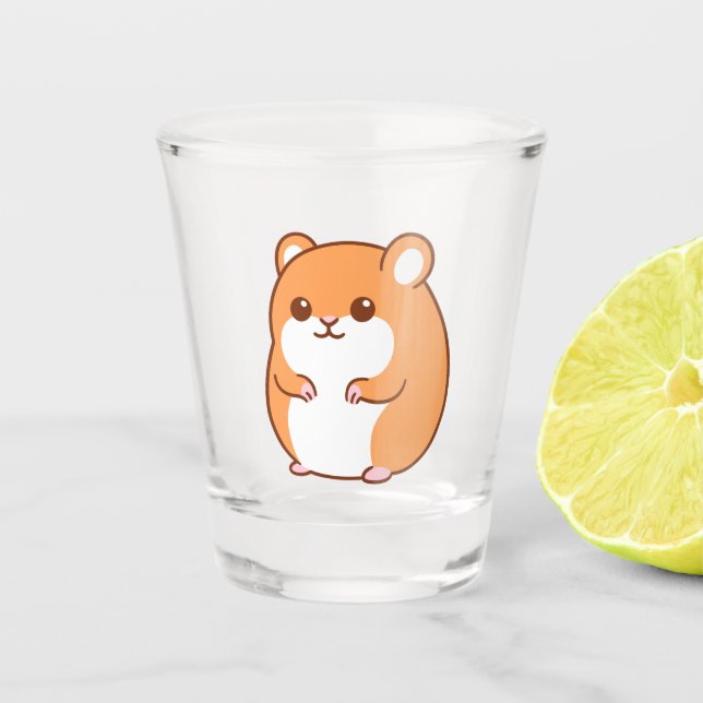 Happy Hamster Shot Glass Schnapsglas (Vorderseite)
