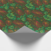Happy Hand Drawn Monstera Wrapping Paper