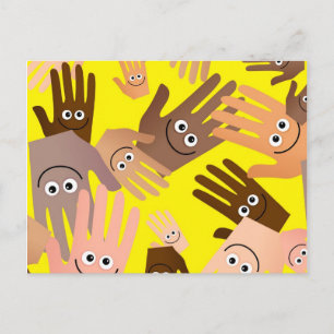 Happy Hands Wallpaper Postkarte