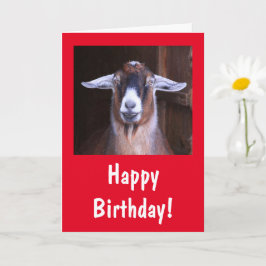 Happy Handsome Goat Birthday Karte