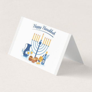 happy hannukah card visitenkarten