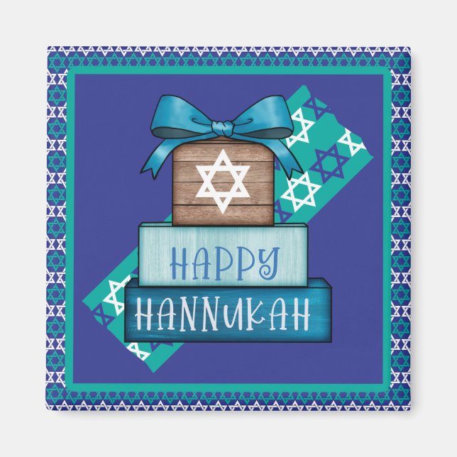 Happy Hannukah Magnet (Vorne)