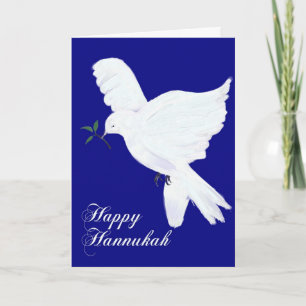 Happy Hannukah!-Peace Dove Karte
