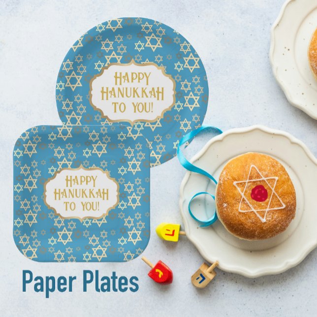 Happy Hannukah Star von David Pappteller (They maybe paper plates, but they still look quite elegant!)