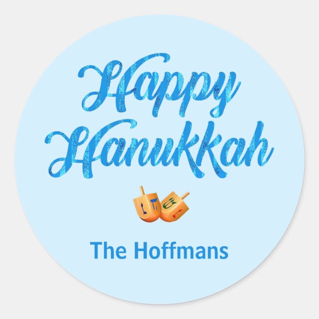 Happy Hannukah Sticker (Vorderseite)