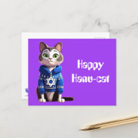 Happy Hanu-Cat | Katze in Hanukkah Sweater