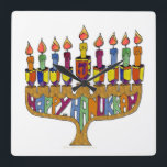 Happy Hanukah Dreidels Menorah Quadratische Wanduhr<br><div class="desc">Sie sehen die Lee Hiller Design Collection. Bekleidung,  Geschenke & Sammlerstücke Lee Hiller Fotografie oder Digital Art Collection. Sie können ihre Naturfotografie unter http://HikeOurPlanet.com/ ansehen und ihrem Wanderblog im Hot Springs Nationalpark folgen.</div>