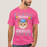 Happy Hanukcat Ugly Hanukkah Sweater Cat Chanukah T-Shirt<br><div class="desc">Happy Hanukcat Ugly Hanukkah Sweater Cat Chanukah jüdisches Langschläfchen.</div>
