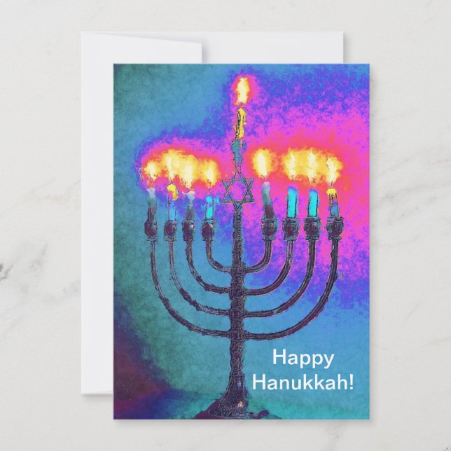 Happy Hanukka! Gruß oder danke Karte. (Vorderseite)