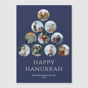 Happy Hanukkah 10 Foto Magnet Blue