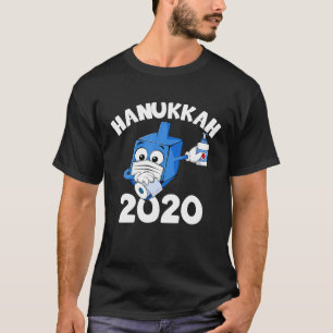 Happy Hanukkah 2020 Dreidel Dabbing Face Maske T-Shirt