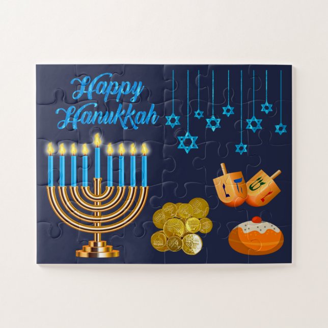 Happy Hanukkah 30 Stück Puzzle (Horizontal)
