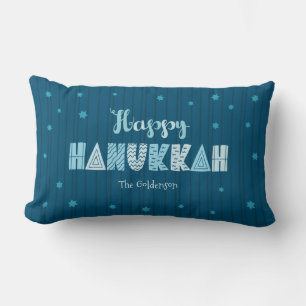 Happy Hanukkah Aquamarine whimsikale Typografie Mo Lendenkissen