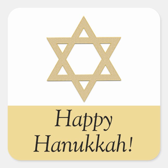 Happy Hanukkah Aufkleber (Vorderseite)