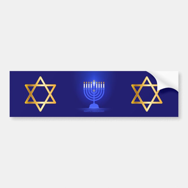 Happy Hanukkah Autoaufkleber (Vorne)