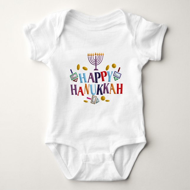 Happy Hanukkah Baby Strampler (Vorderseite)