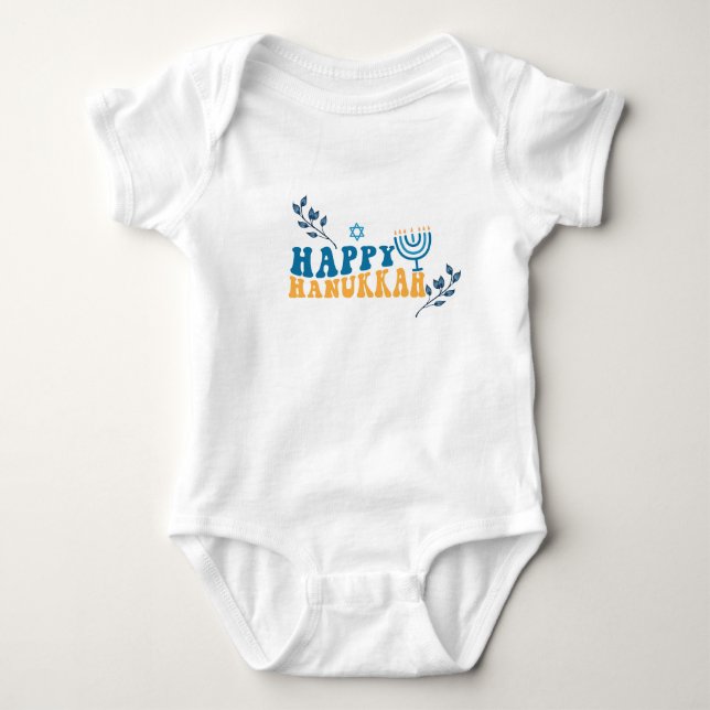 Happy Hanukkah Baby Strampler (Vorderseite)