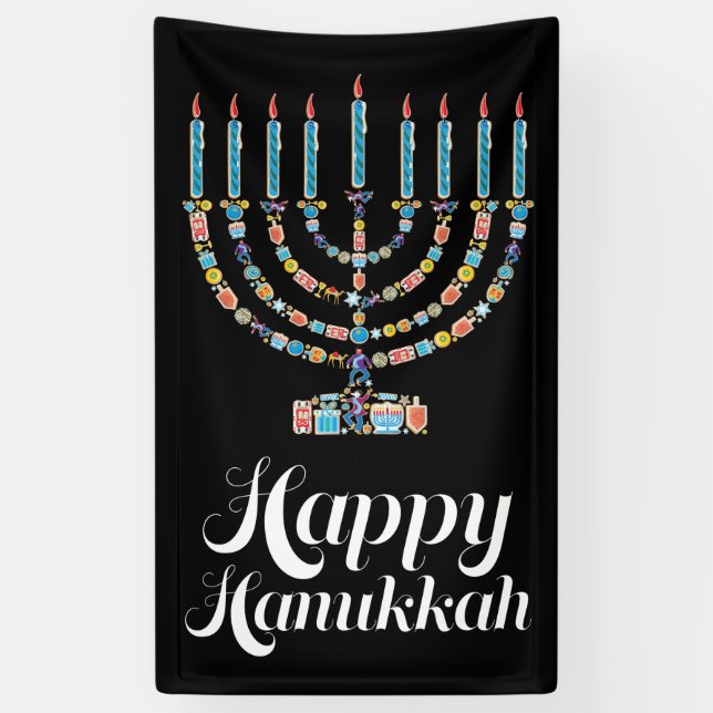 Happy Hanukkah Banner (Vertikal)