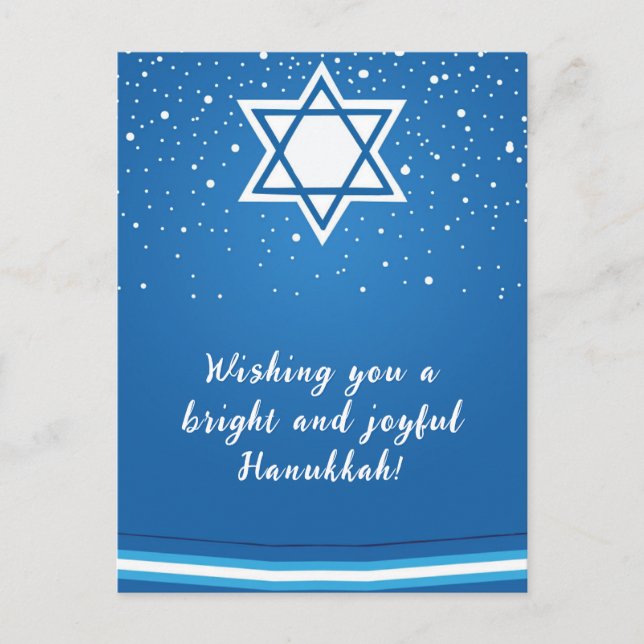 🕎 Happy Hanukkah, benutzerdefinierbar Postkarte (Vorderseite)