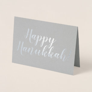 Happy Hanukkah benutzerdefinierte moderne Skriptty Folienkarte