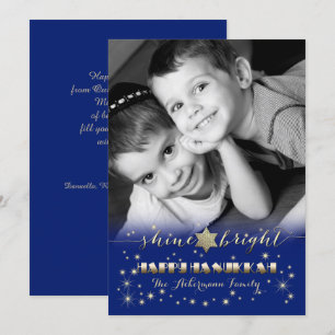 Happy Hanukkah. Benutzerdefiniertes Foto Feiertagskarte