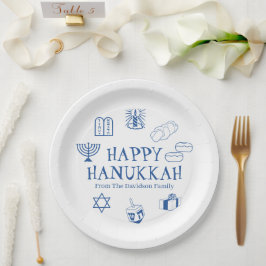 Happy Hanukkah Blau, der Name der Familie Pappteller