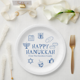 Happy Hanukkah Blau, der Name der Familie Pappteller