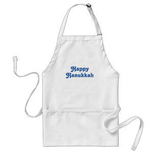 "Happy Hanukkah" blaue weiße Feier Schürze