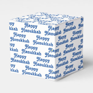 "Happy Hanukkah" blaues weißes Weihnachtsgeschenk Geschenkschachtel