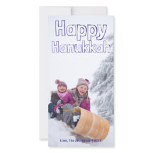 Happy Hanukkah Blue Block - Fotocard