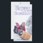 Happy Hanukkah Blue Block - Fotocard Feiertagskarte<br><div class="desc">Happy Hanukkah Blue Block - Fotocard</div>