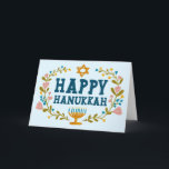 HAPPY HANUKKAH Blumenkranz Jüdisch individuell anp Karte<br><div class="desc">Handgezeichneter Text und Florale von mir für Sie. Fügen Sie Ihren eigenen Text in die Innenseite der Karte oder ändern Sie die Hintergrundfarben. Für weitere Designs und Farben Karo mein Shop! Oder lass mir Bescheid,  wenn du etwas Angewohntes willst. Frag,  wenn du nicht findest,  was du brauchst! :</div>
