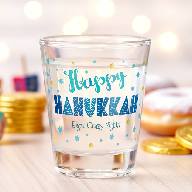 Happy Hanukkah Bold Funny Typografy Star von David Schnapsglas (Von Creator hochgeladen)