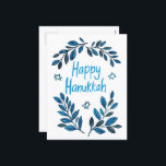 Happy Hanukkah Botanical Watercolor<br><div class="desc">Süß zeichn, jemanden glücklich hanukkah zu wünschen! Klicken Sie auf "Bearbeiten mit dem Design-Tool", um Ihren eigenen Text hinzuzufügen. Auch als Grußkarte oder digitaler Download verfügbar, um sofort per E-Mail oder SMS zu senden. Karo meinen Shop für mehr oder lass mir wissen, wenn Sie etwas Angewohntes wollen! Ich kann benutzerdefinierte...</div>