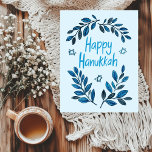 Happy Hanukkah Botanical Watercolor<br><div class="desc">Süß zeichn, jemanden glücklich hanukkah zu wünschen! Klicken Sie auf "Bearbeiten mit dem Design-Tool", um Ihren eigenen Text hinzuzufügen. Auch als Grußkarte oder digitaler Download verfügbar, um sofort per E-Mail oder SMS zu senden. Karo meinen Shop für mehr oder lass mir wissen, wenn Sie etwas Angewohntes wollen! Ich kann benutzerdefinierte...</div>