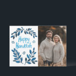 Happy Hanukkah Botanical Watercolor CUSTOM FOTO Karte<br><div class="desc">Süß zeichn, jemanden glücklich hanukkah zu wünschen! Klicken Sie auf "Bearbeiten mit dem Design-Tool", um Ihr eigenes Foto und Text hinzuzufügen. Auch als Postkarte, Grußkarte, Fotokarte oder digitaler Download erhältlich, um sofort per E-Mail oder SMS zu senden. Karo meinen Shop für mehr oder lass mir wissen, wenn Sie etwas Angewohntes...</div>