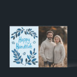 Happy Hanukkah Botanical Watercolor CUSTOM FOTO Karte<br><div class="desc">Süß zeichn, jemanden glücklich hanukkah zu wünschen! Klicken Sie auf "Bearbeiten mit dem Design-Tool", um Ihr eigenes Foto und Text hinzuzufügen. Auch als Postkarte, Grußkarte, Fotokarte oder digitaler Download erhältlich, um sofort per E-Mail oder SMS zu senden. Karo meinen Shop für mehr oder lass mir wissen, wenn Sie etwas Angewohntes...</div>