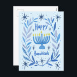 Happy Hanukkah Botanische Menorah Wasserfarbe Feiertagspostkarte<br><div class="desc">Süß zeichn, jemanden glücklich hanukkah zu wünschen! Klicken Sie auf "Bearbeiten mit dem Design-Tool", um Ihren eigenen Text hinzuzufügen. Auch als Grußkarte oder digitaler Download verfügbar, um sofort per E-Mail oder SMS zu senden. Karo meinen Shop für mehr oder lass mir wissen, wenn Sie etwas Angewohntes wollen! Ich kann benutzerdefinierte...</div>